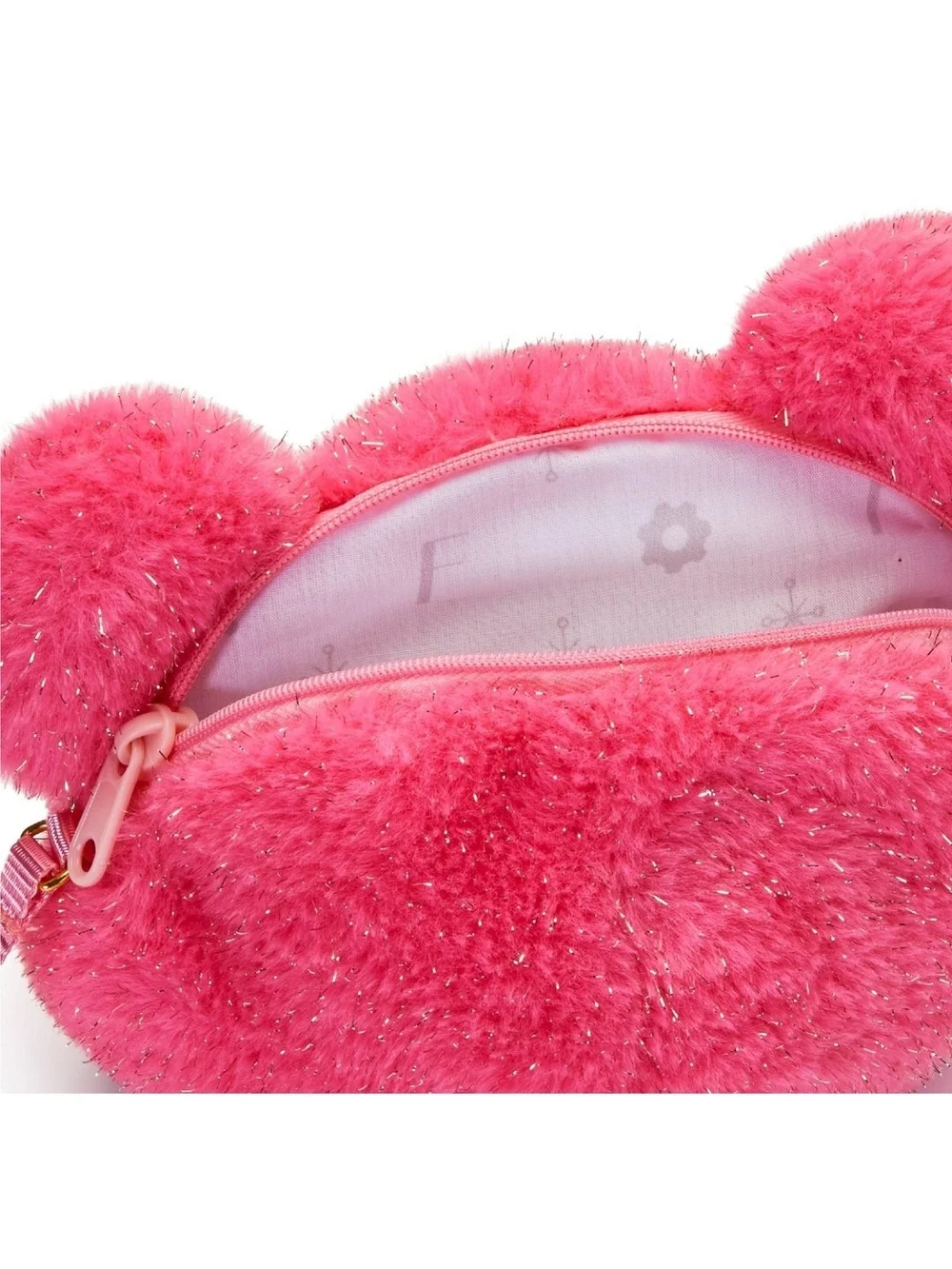 FAO Schwarz Sparkle Pink Bear Plush Pillow